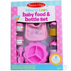 Melissa & Doug Mine to Love Baby Food & Bottle Set with 8 Doll - Sized Pieces